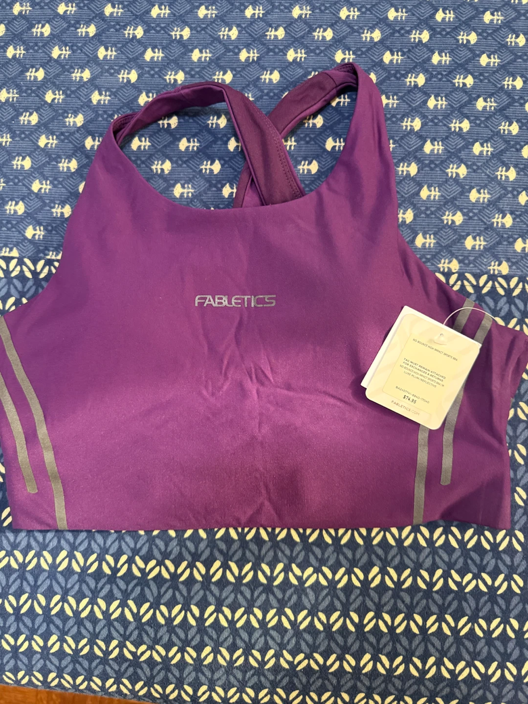 Fabletics Purple Sports Bra and Leggings Set - photo 3