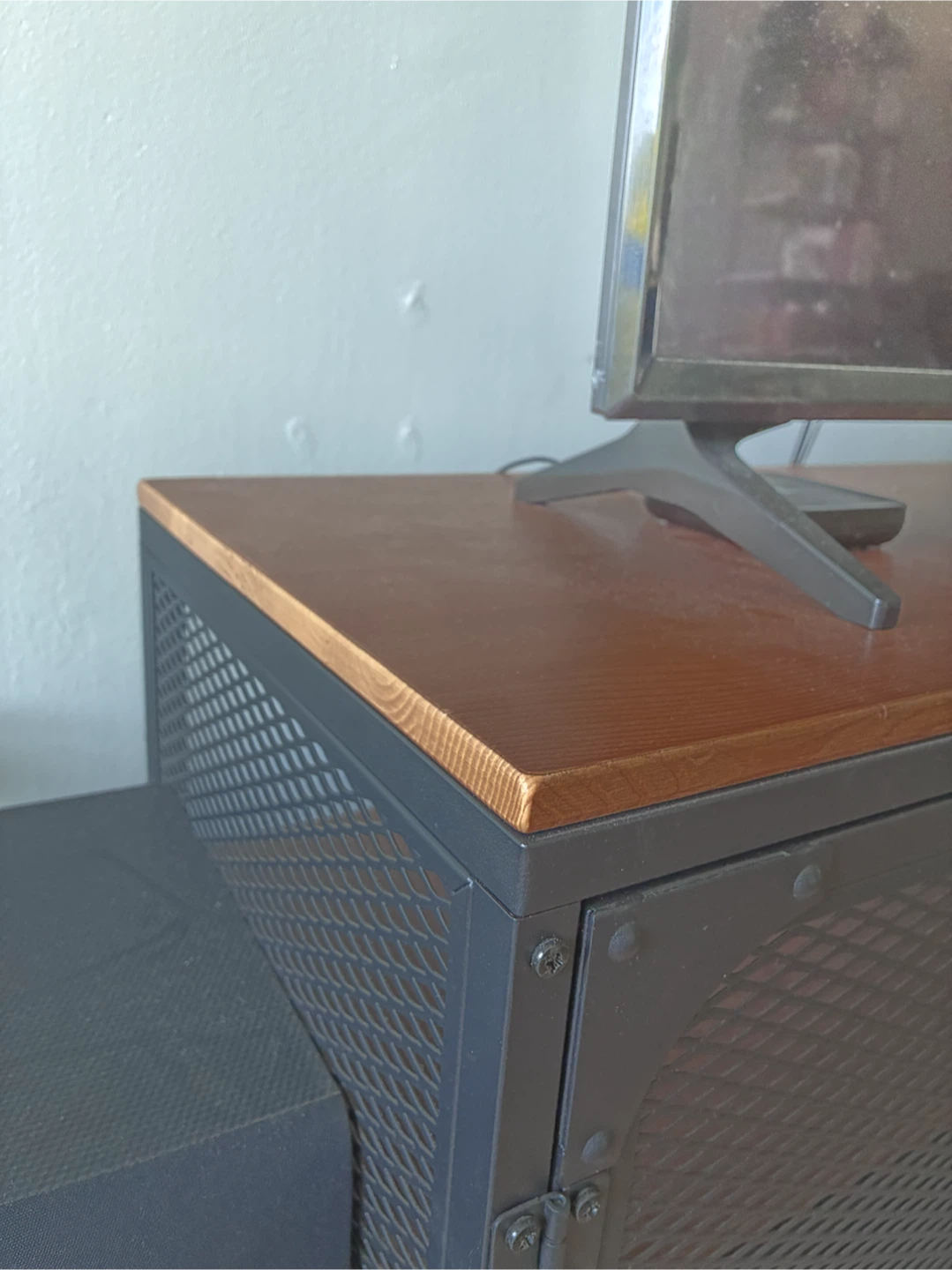 TV Stand with Black Mesh Doors - photo 4