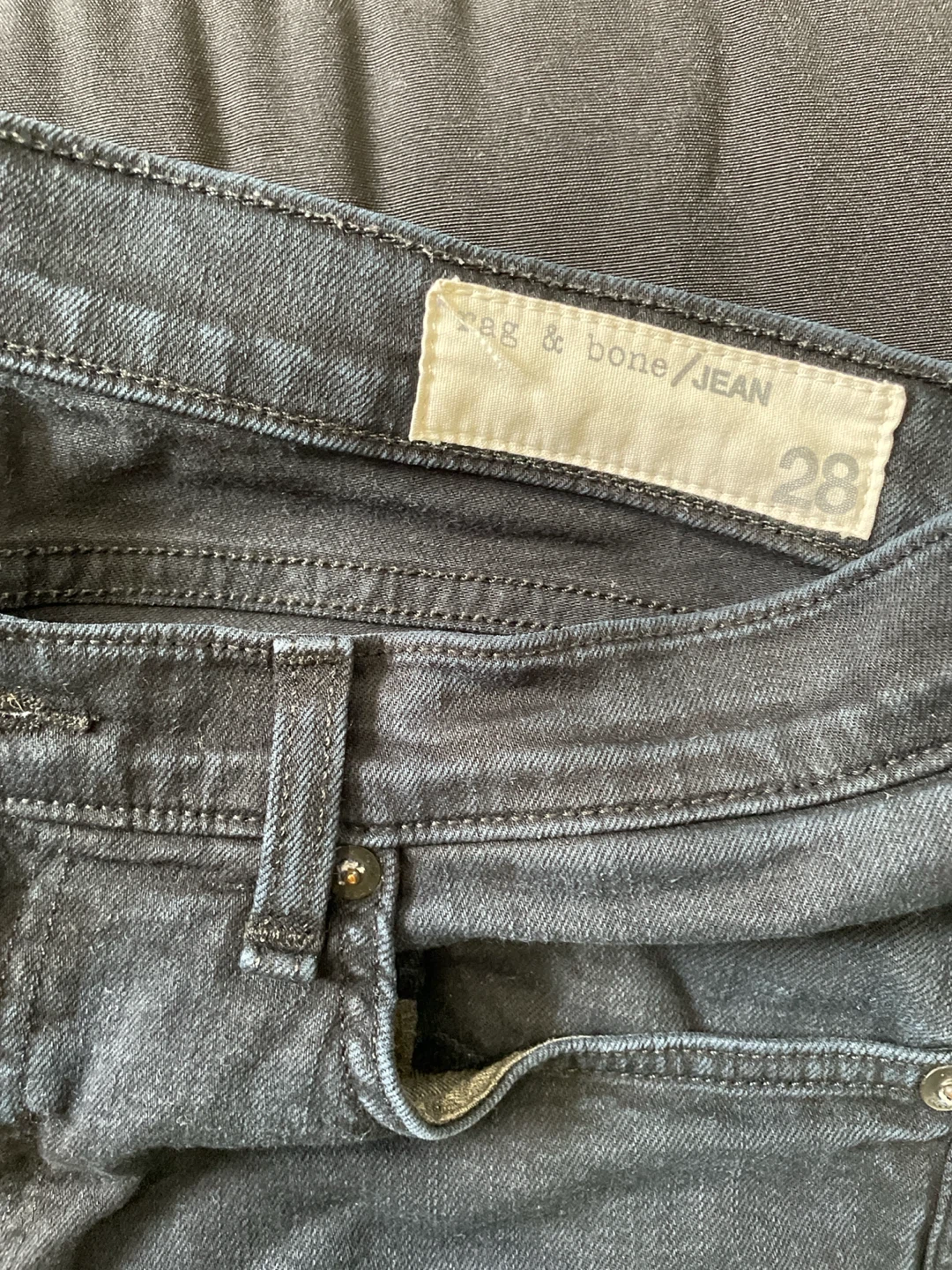 Rag & Bone/JEAN Black Denim Jeans - Size 28 - photo 2