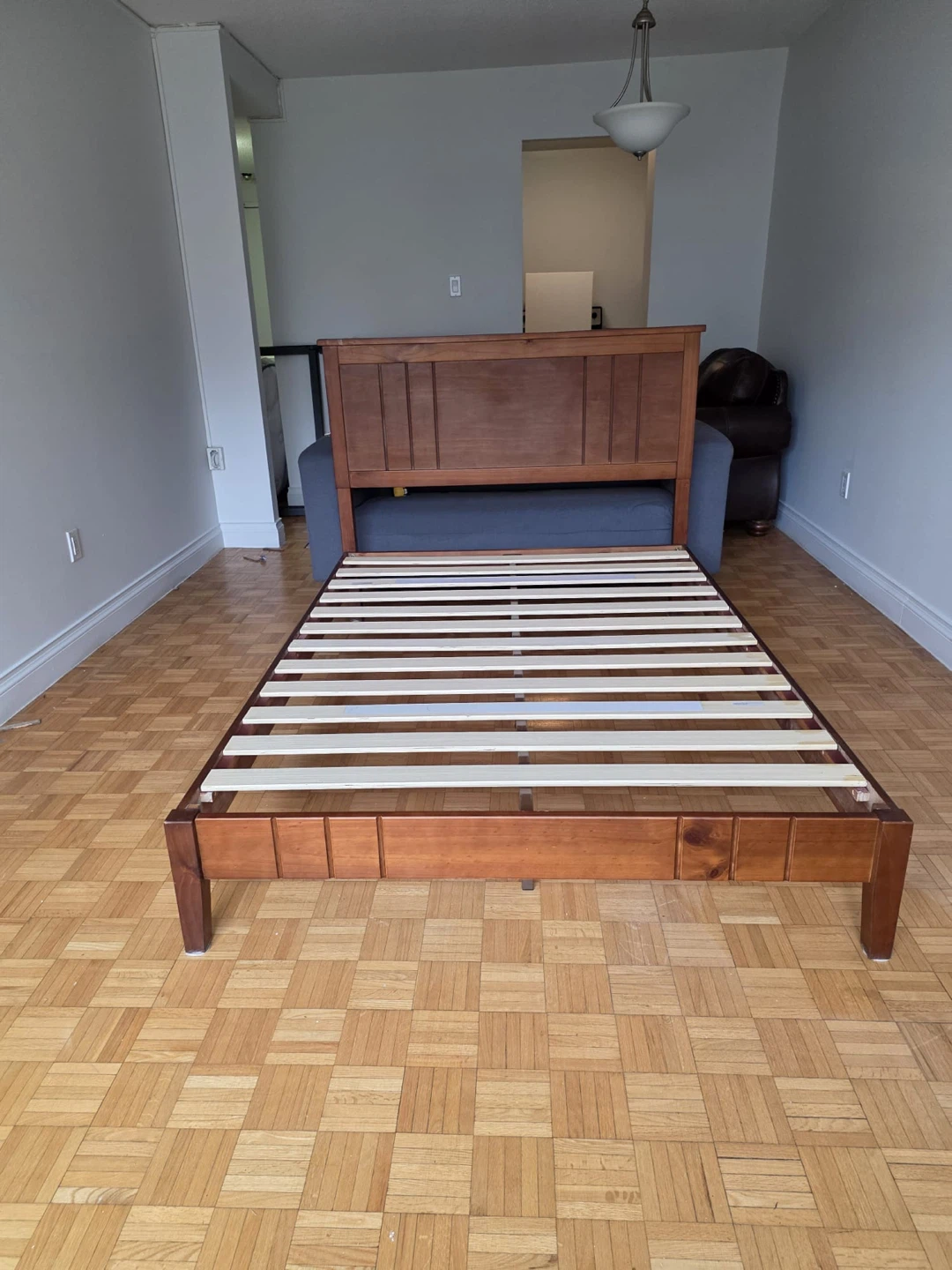 Wooden (FULL DOUBLE) Bed Frame with Headboard - photo 3