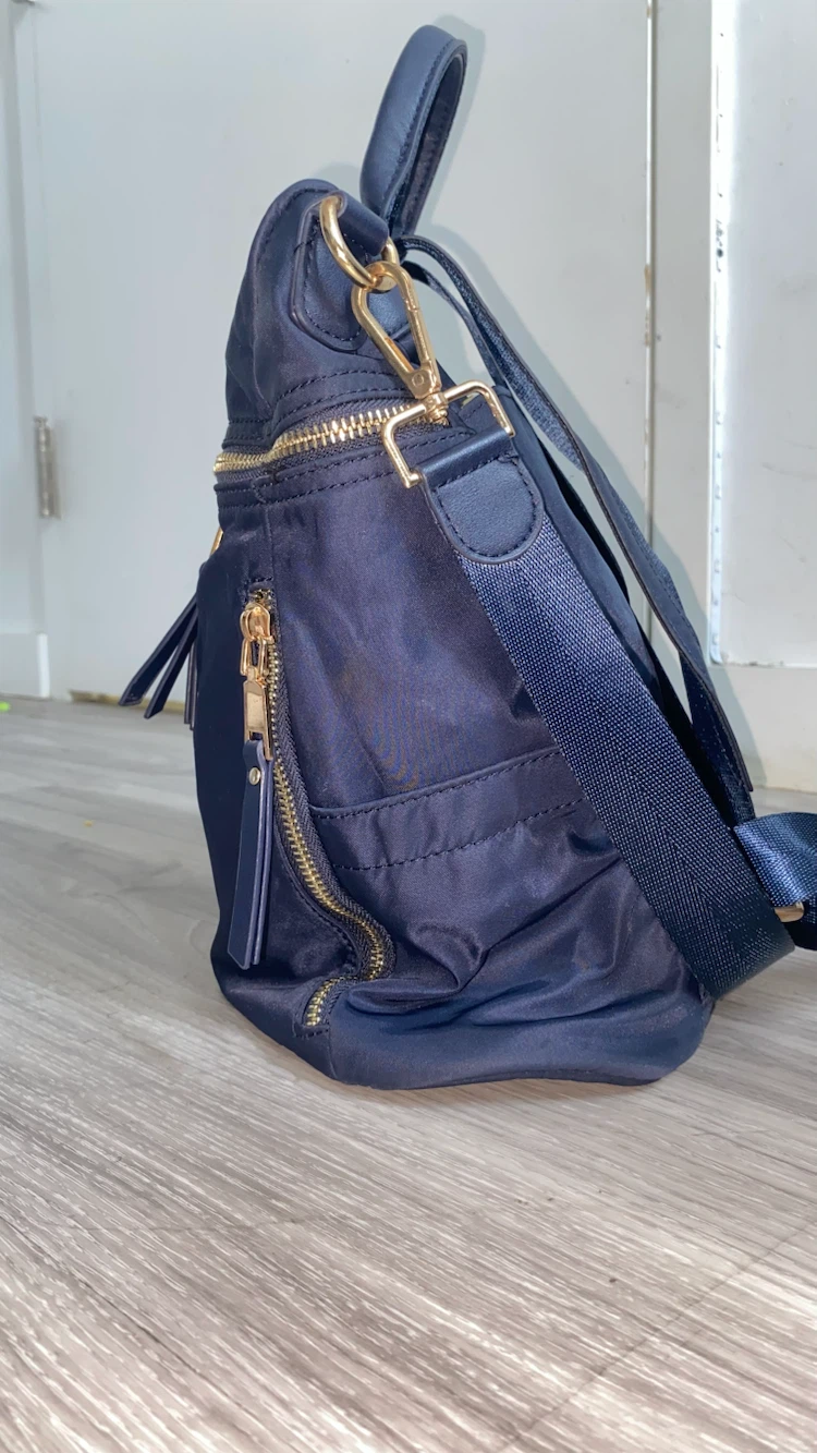 Navy Blue Convertible Backpack Purse - photo 2