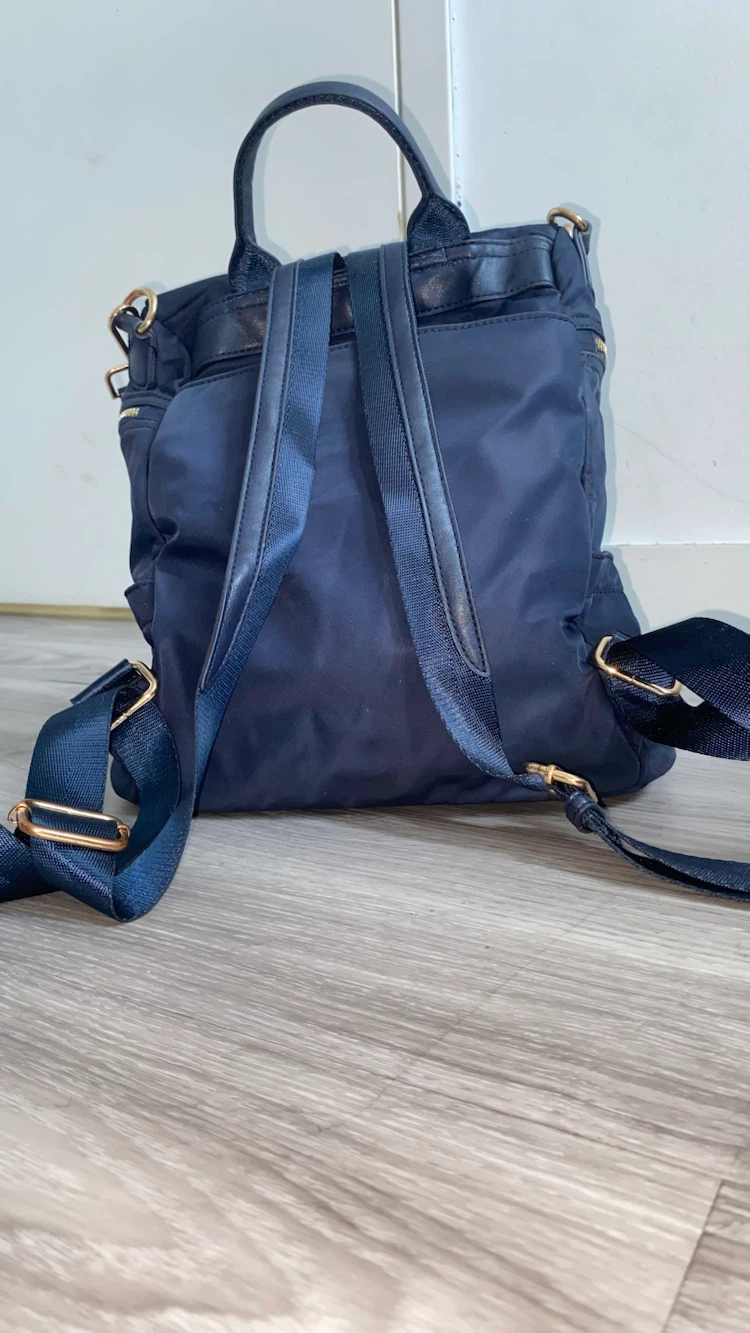 Navy Blue Convertible Backpack Purse - photo 3