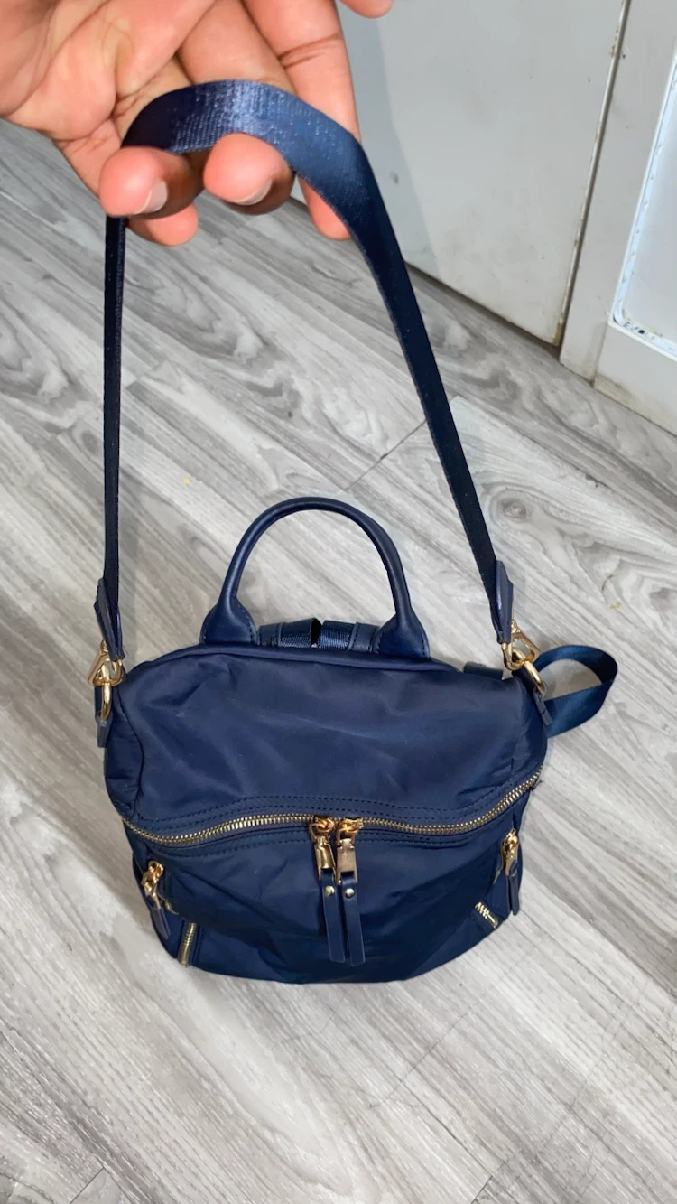 Navy Blue Convertible Backpack Purse - photo 5