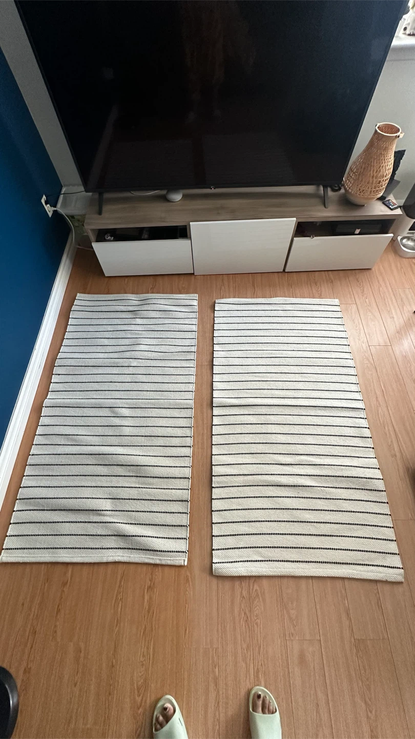Two Striped Accent Rugs