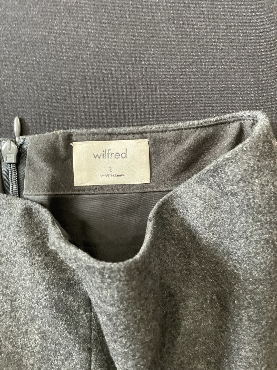 Wilfred Grey Wool Blend Mini Skirt Size 2 - photo 2