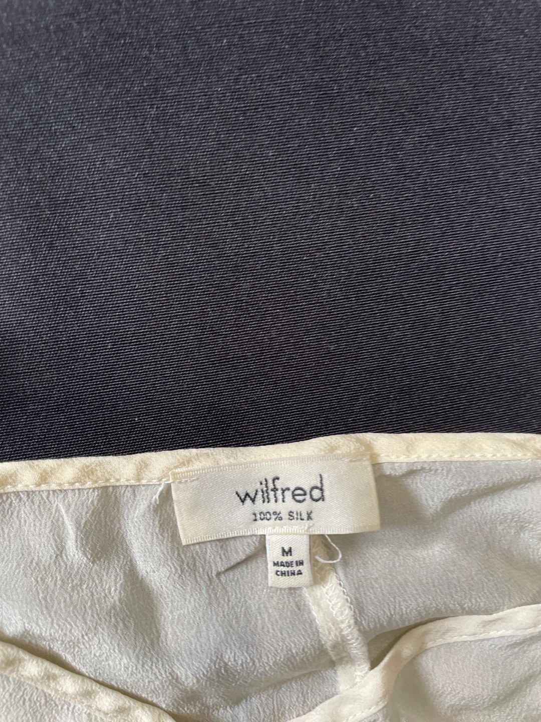 Wilfred 100% Silk Camisole Top - Cream - Size M - photo 2