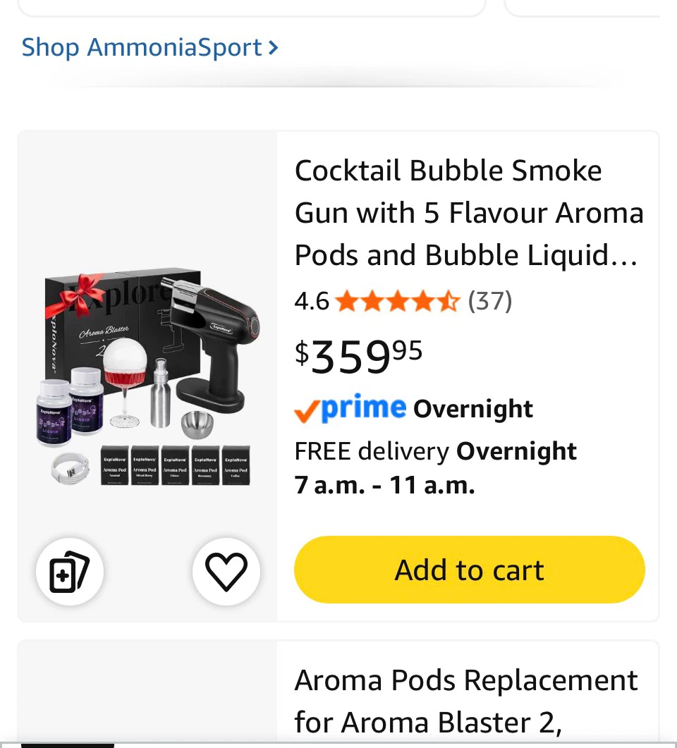 ExploNova Cocktail Bubble Smoke Gun with 5 Aroma Pods