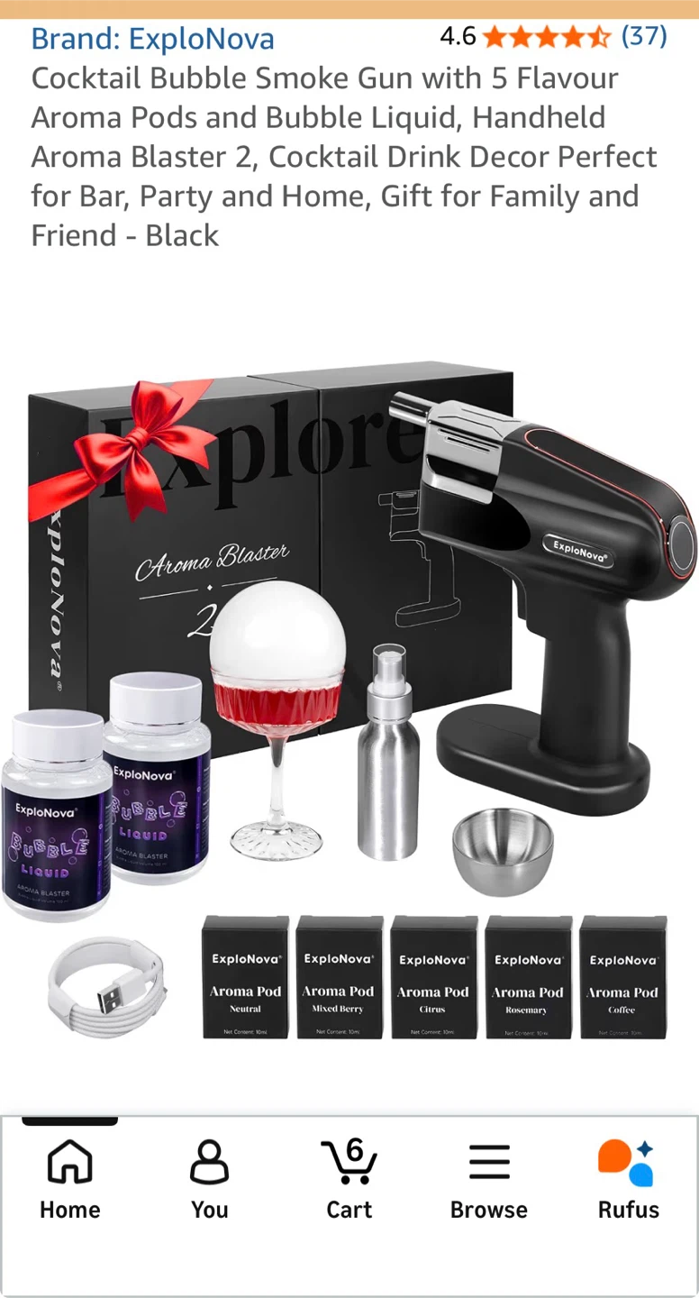 ExploNova Cocktail Bubble Smoke Gun with 5 Aroma Pods - photo 2