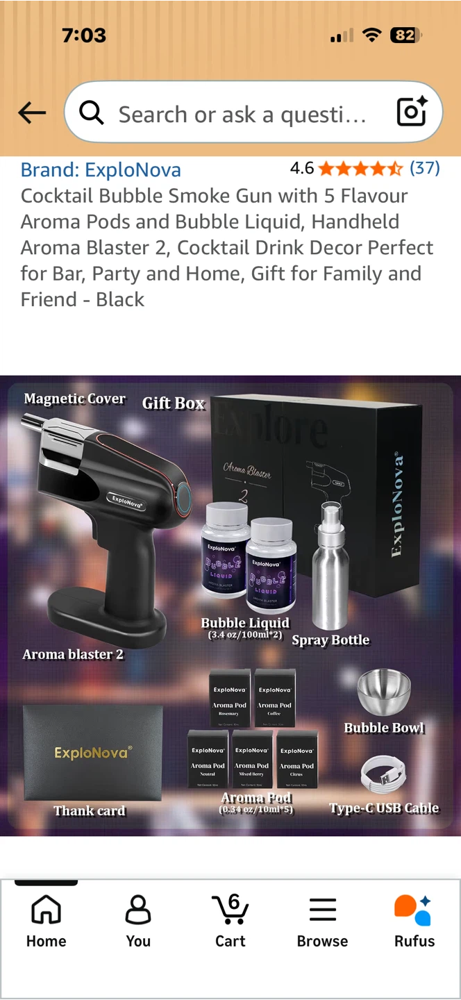 ExploNova Cocktail Bubble Smoke Gun with 5 Aroma Pods - photo 4