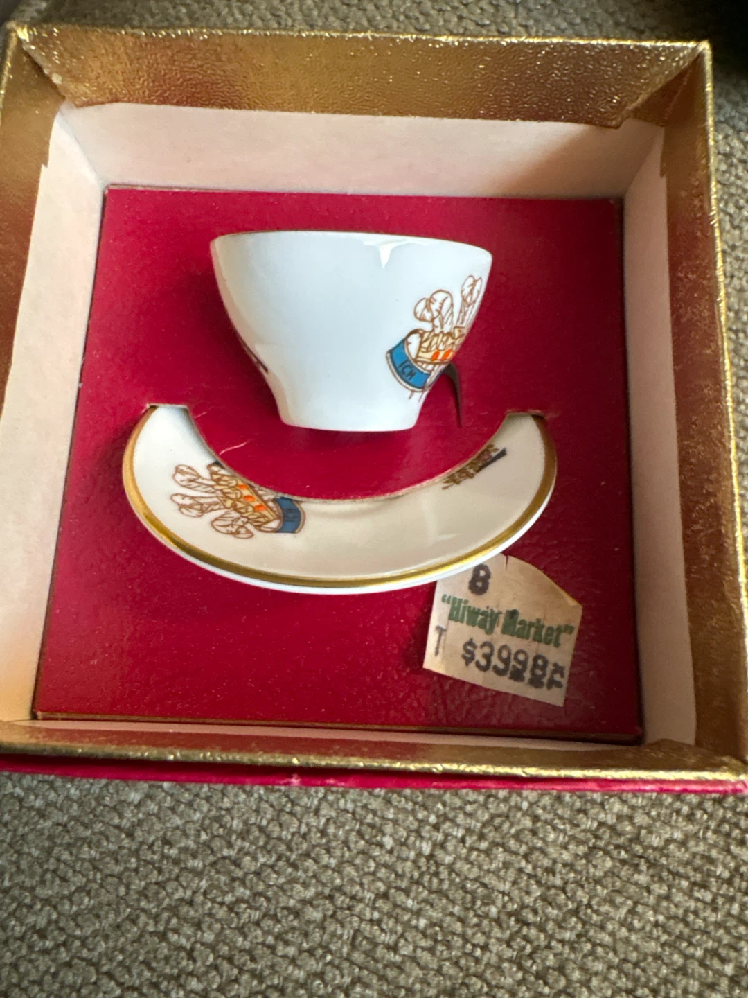 Caverswall England Teacup and Saucer Set