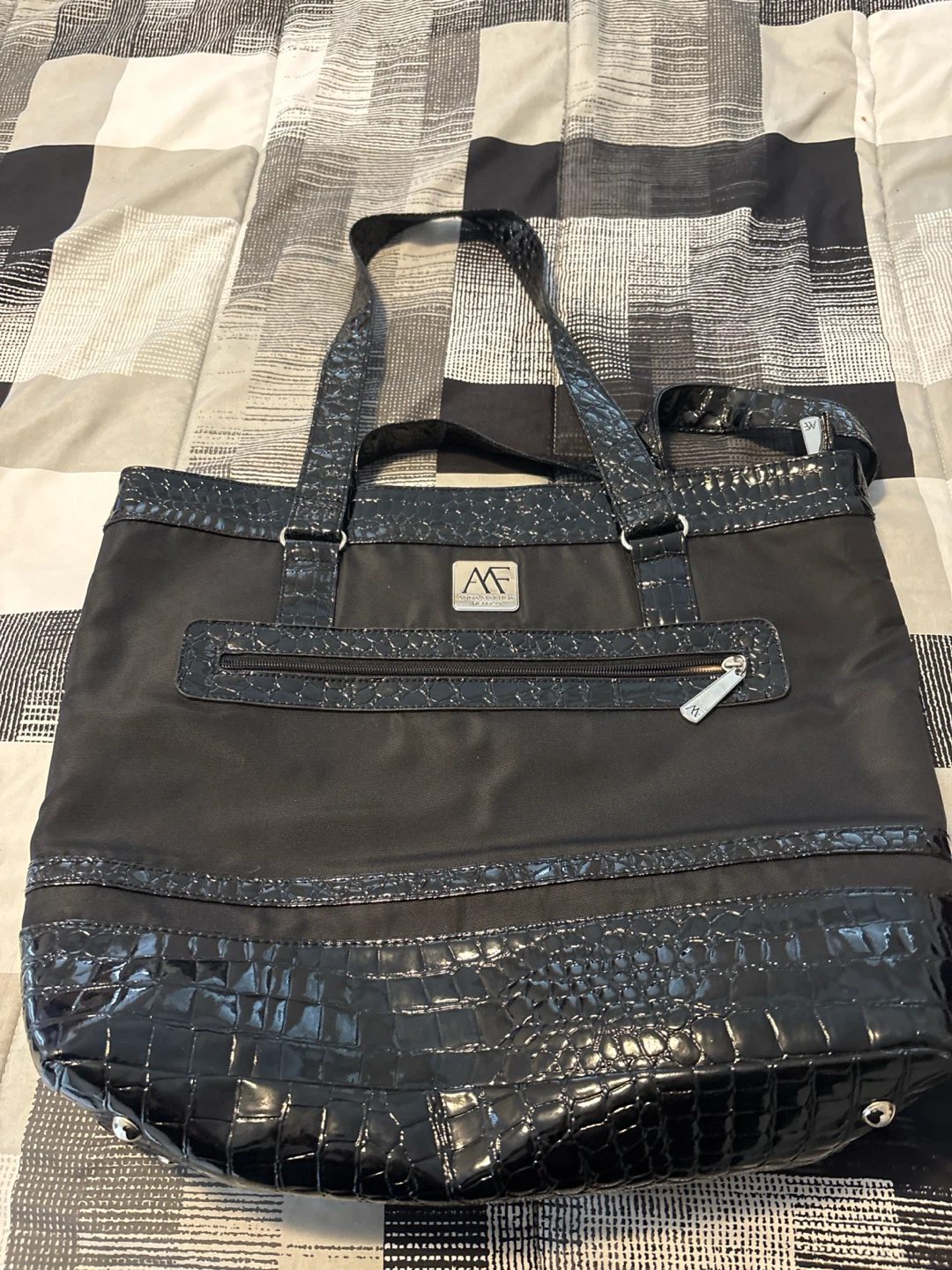 AF by Adrienne Fontanella Black Tote Bag