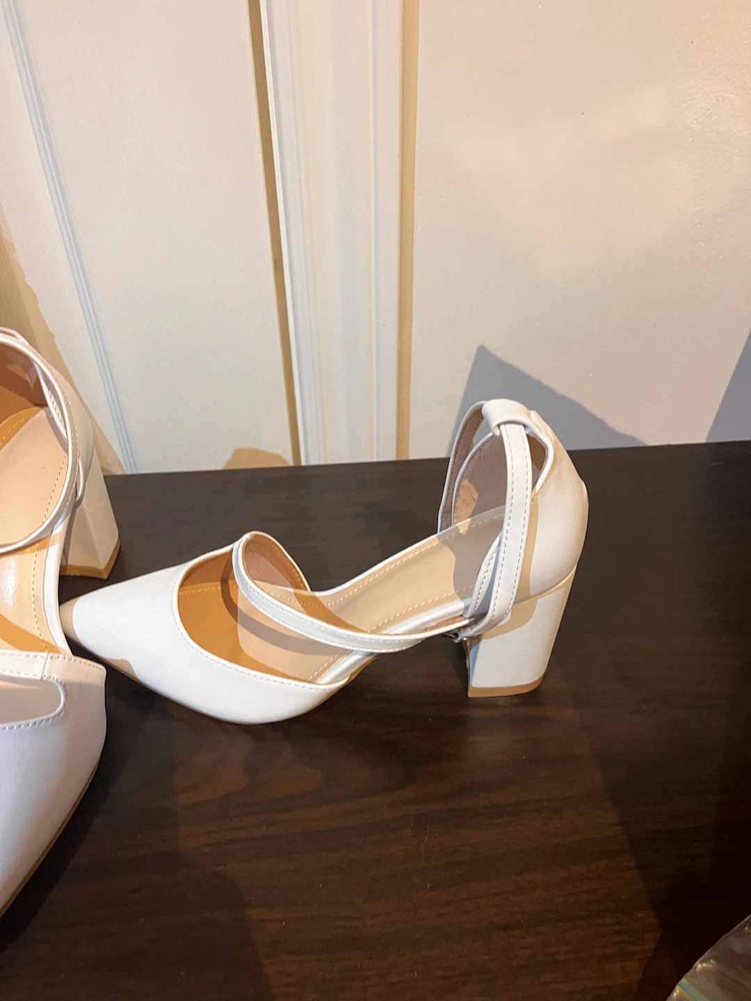 White Block Heel Pumps - photo 2