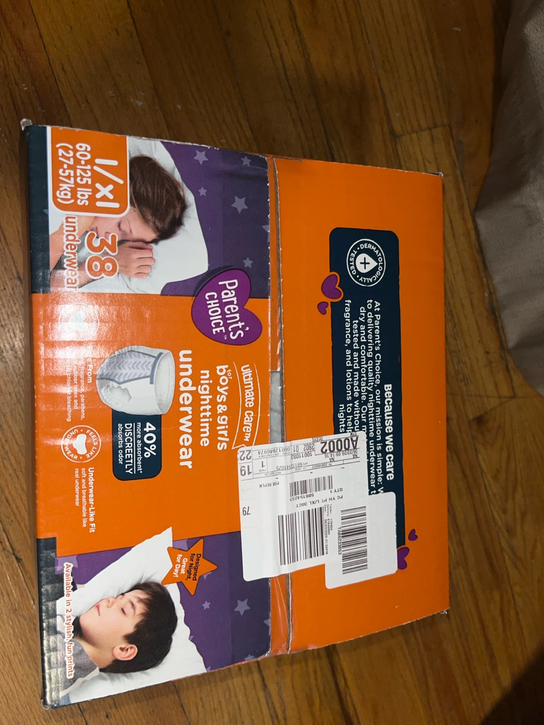 Parent's Choice Boys & Girls Nighttime Underwear L/XL 38ct - photo 2