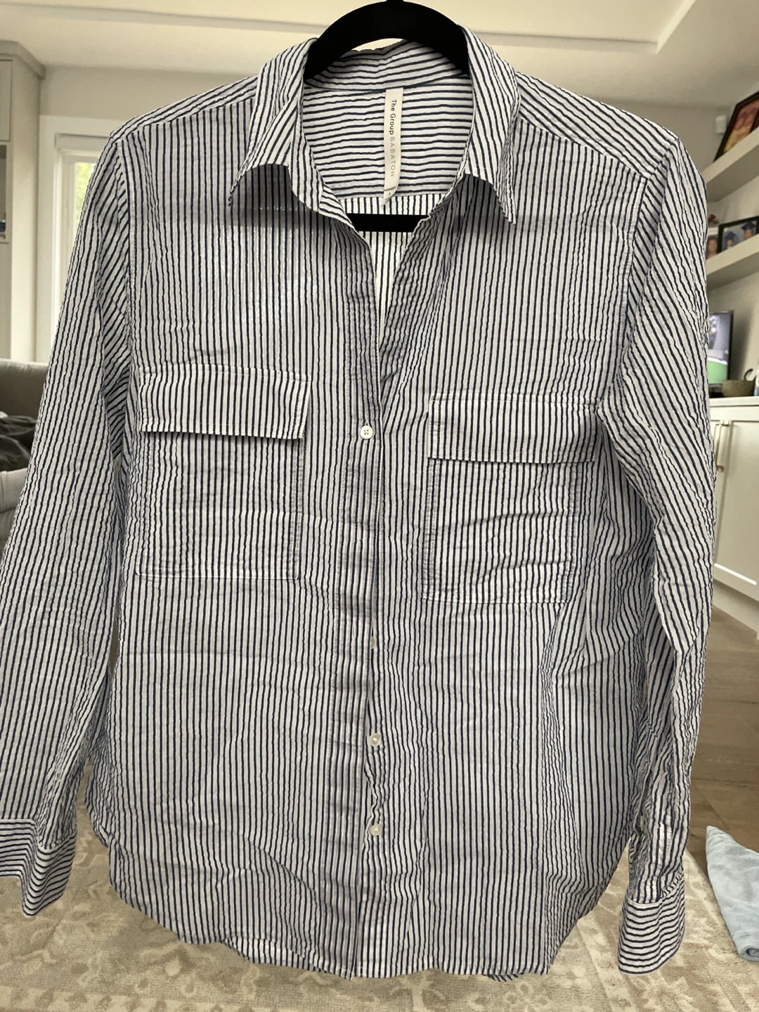 The Group Babaton Striped Button-Up Shirt - Size S