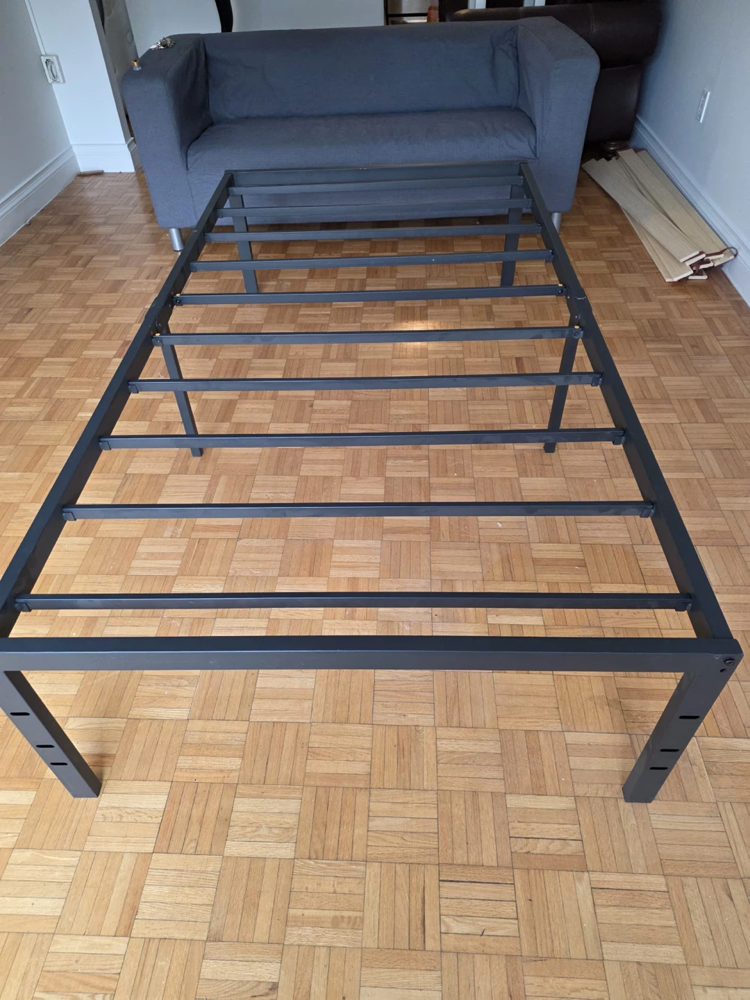 Yaheeteech Twin Metal Bed Frame 18 Inch H Steel Slat Support - photo 3