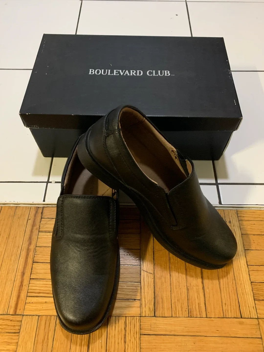 Boulevard Club Men's Black Slip-On Shoes