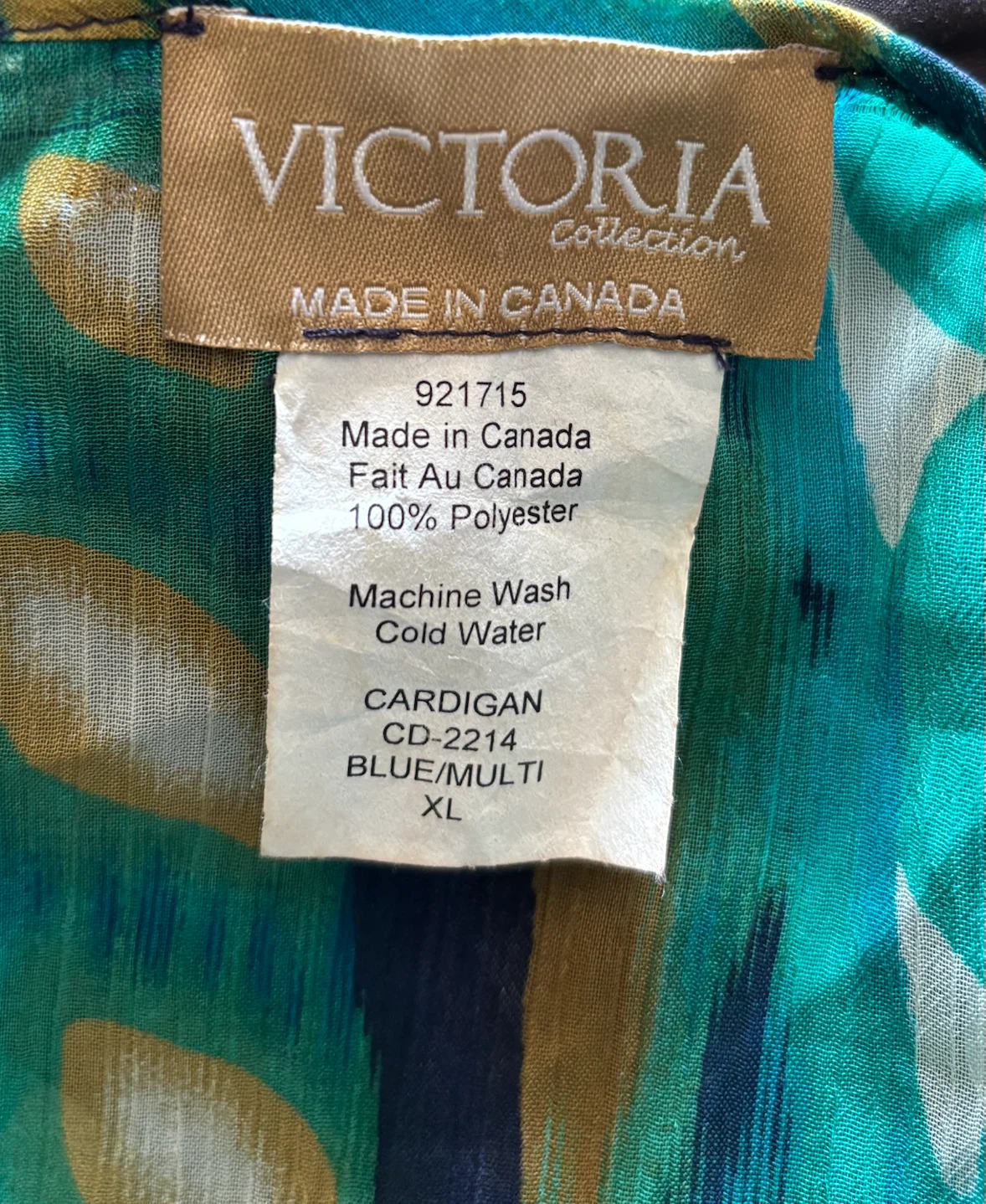 Victoria Collection Cardigan Blue/Multi XL - photo 3