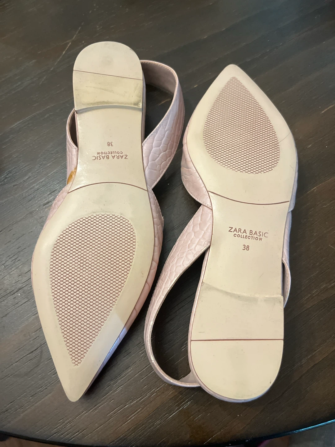 Zara Sling-back Flats Sz 38 - photo 3