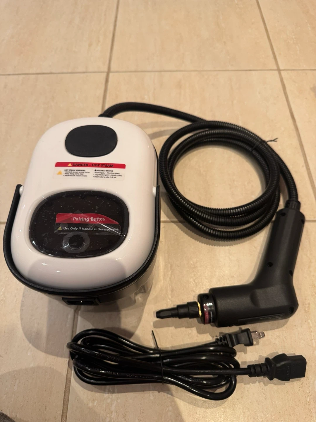 Black Steam Cleaner with Accessories