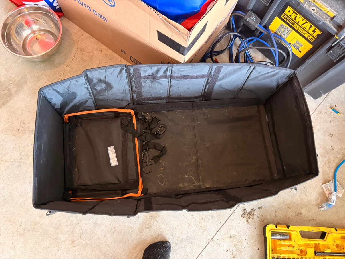 Black Car Trunk Organizer with Multiple Compartments