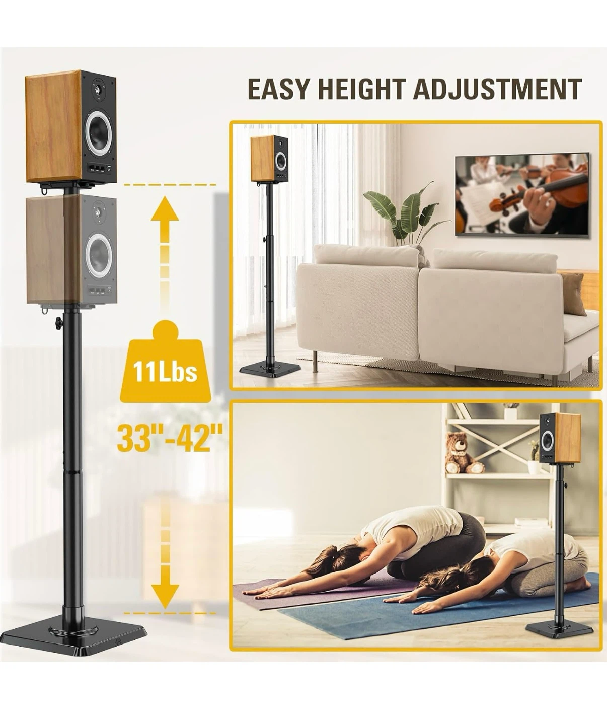 Adjustable Speaker Stands (Pair) - photo 5