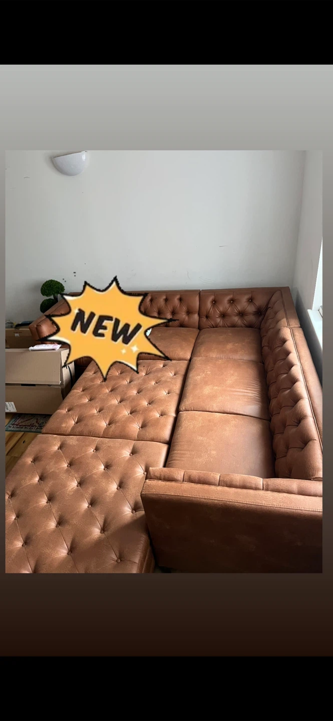 Leather 5 Seats Sectionals and Ottomans - photo 2