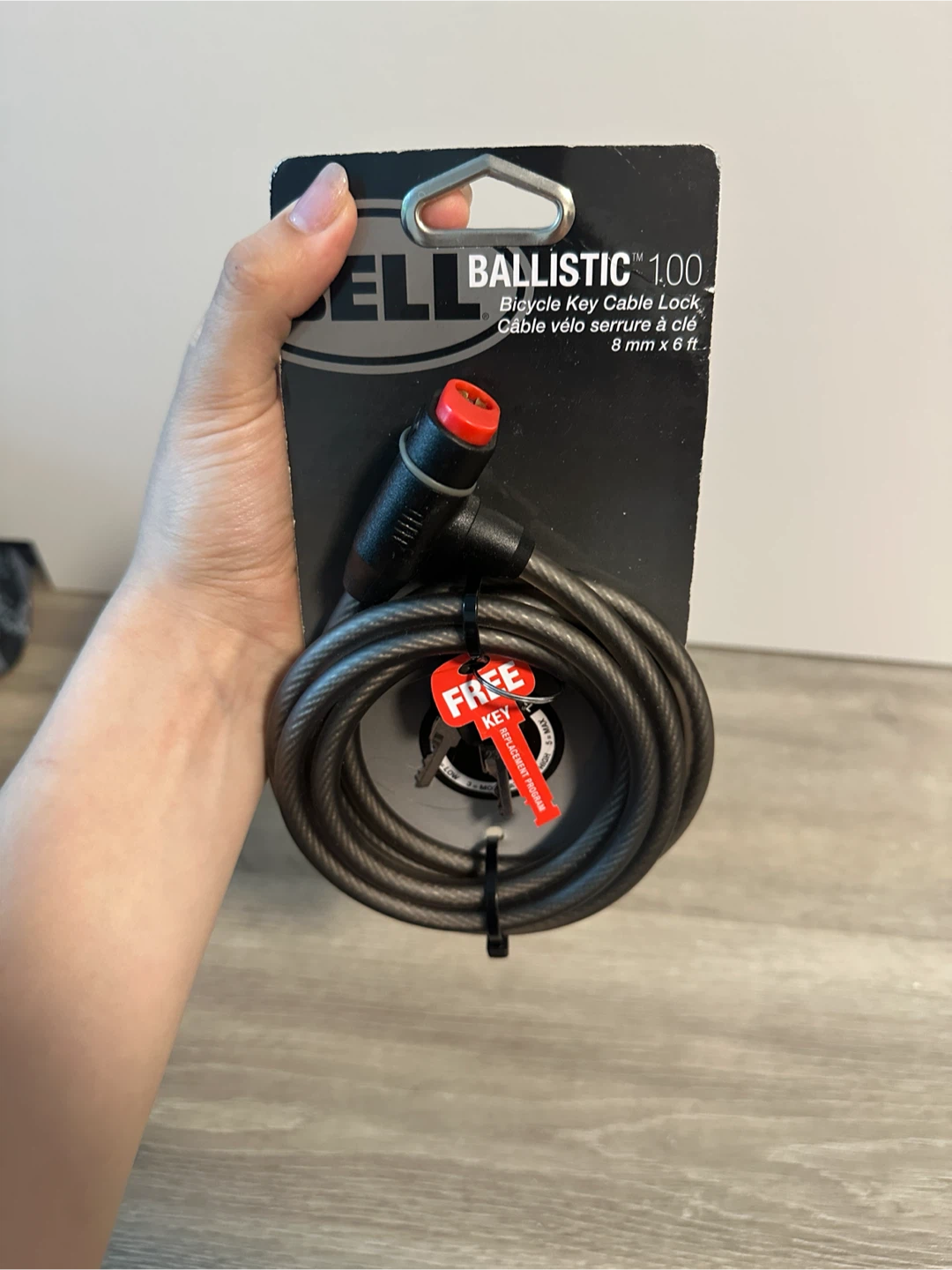 Bell Ballistic 1.00 Bicycle Key Cable Lock 8 mm x 6 ft