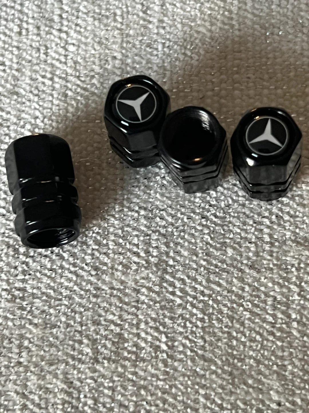 Mercedes-Benz Black Tire Valve Caps (Set of 4) - photo 2