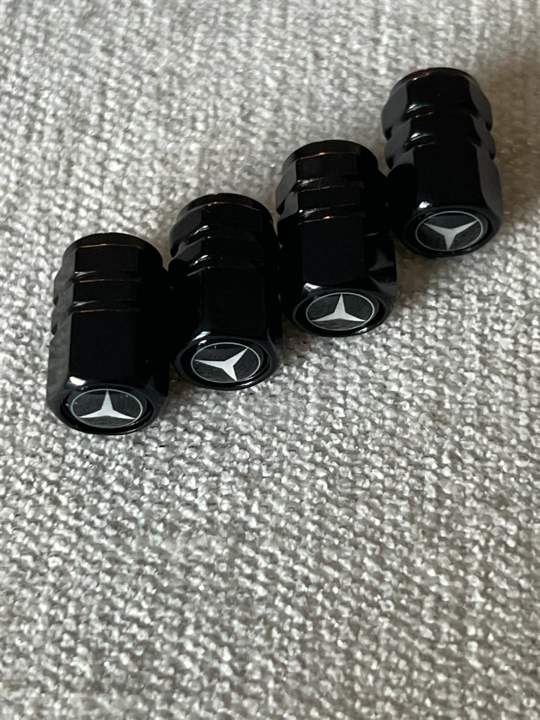 Mercedes-Benz Black Tire Valve Caps (Set of 4) - photo 3