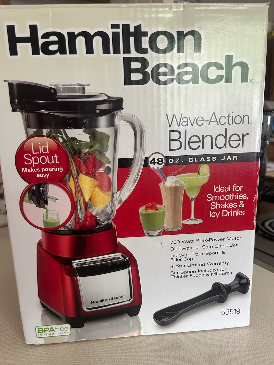 Hamilton Beach Wave-Action Blender, model 53519