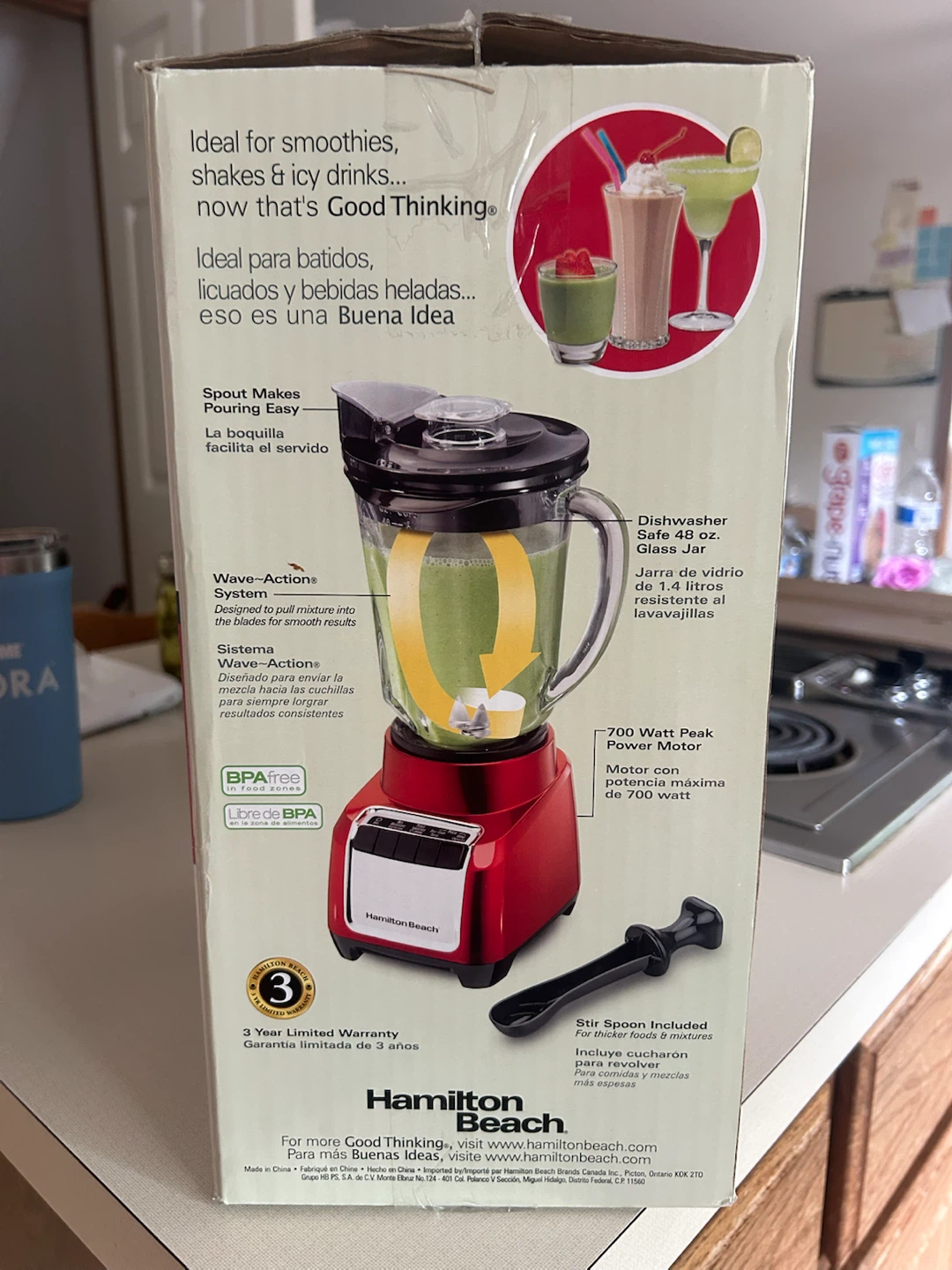 Hamilton Beach Wave-Action Blender, model 53519 - photo 4