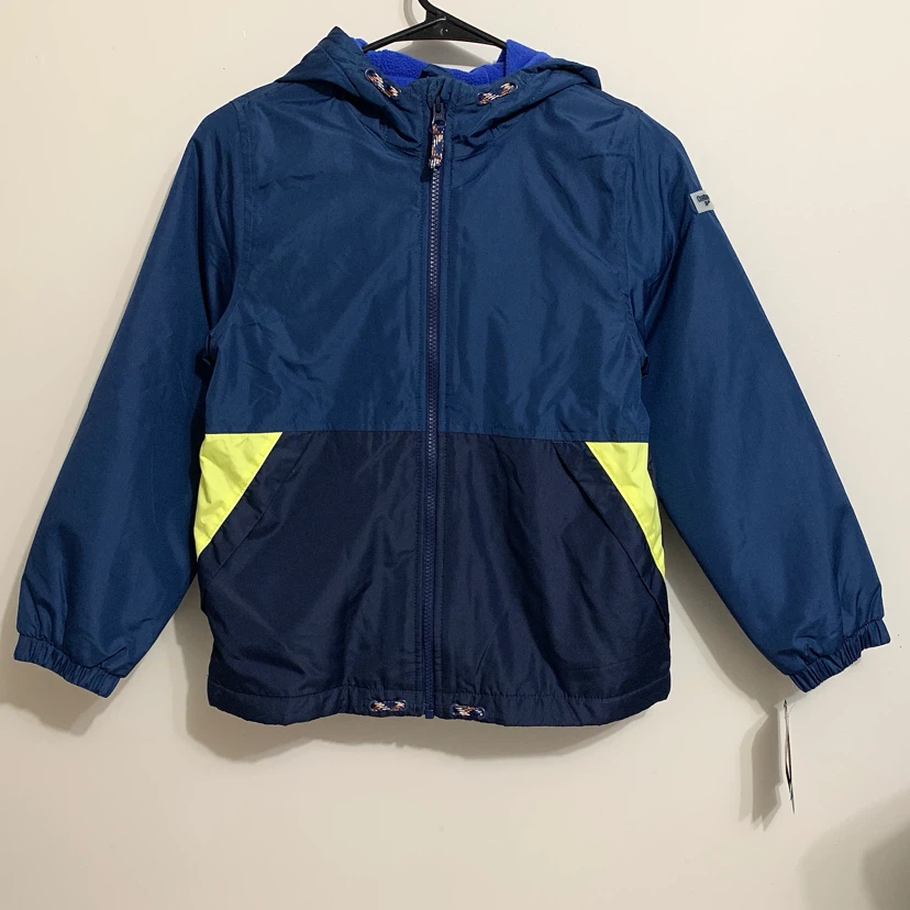 Kids Fall Jacket Water Resistant Fleece Lined Rain Coat NEW - photo 2
