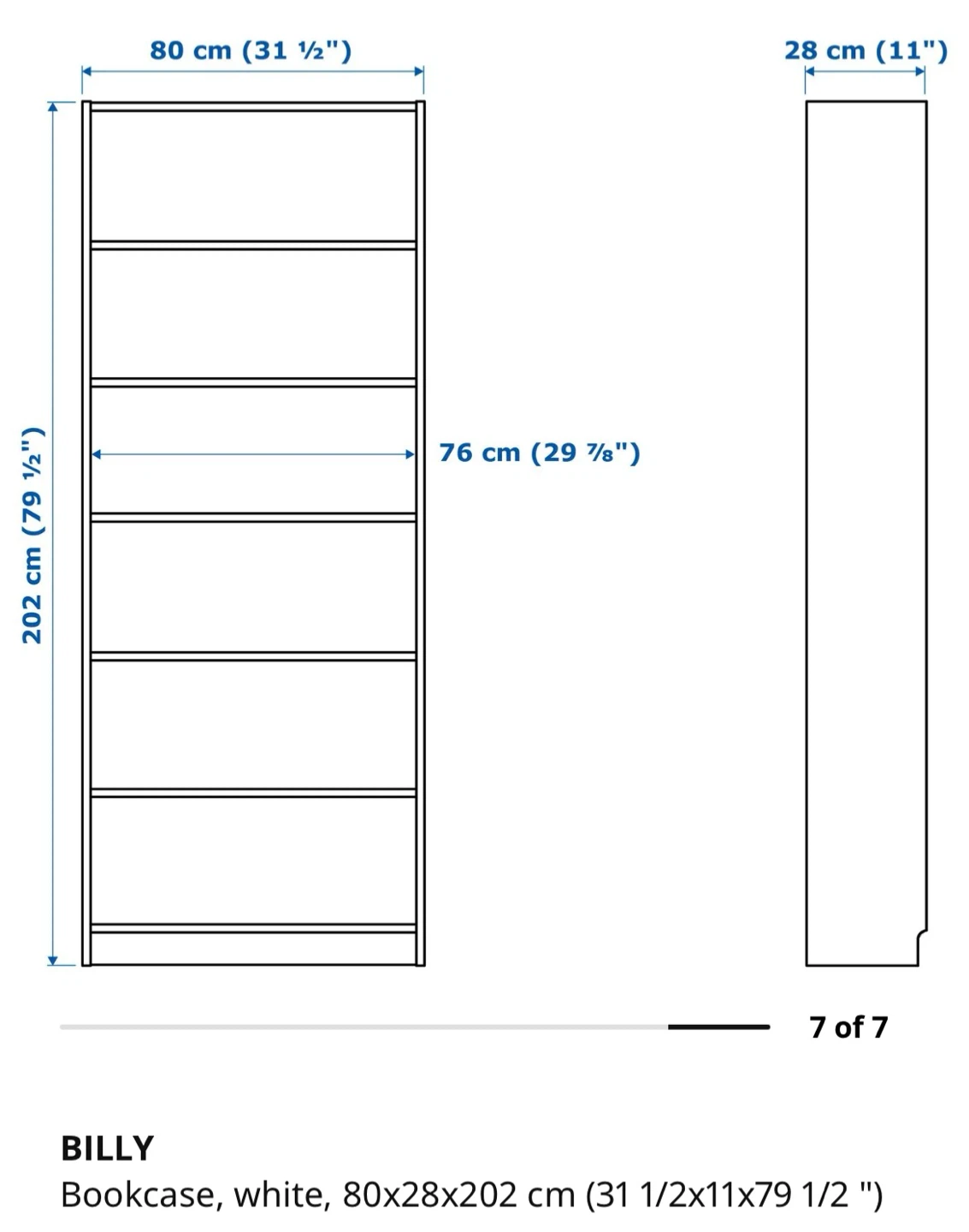 IKEA BILLY Bookcase - White - photo 4