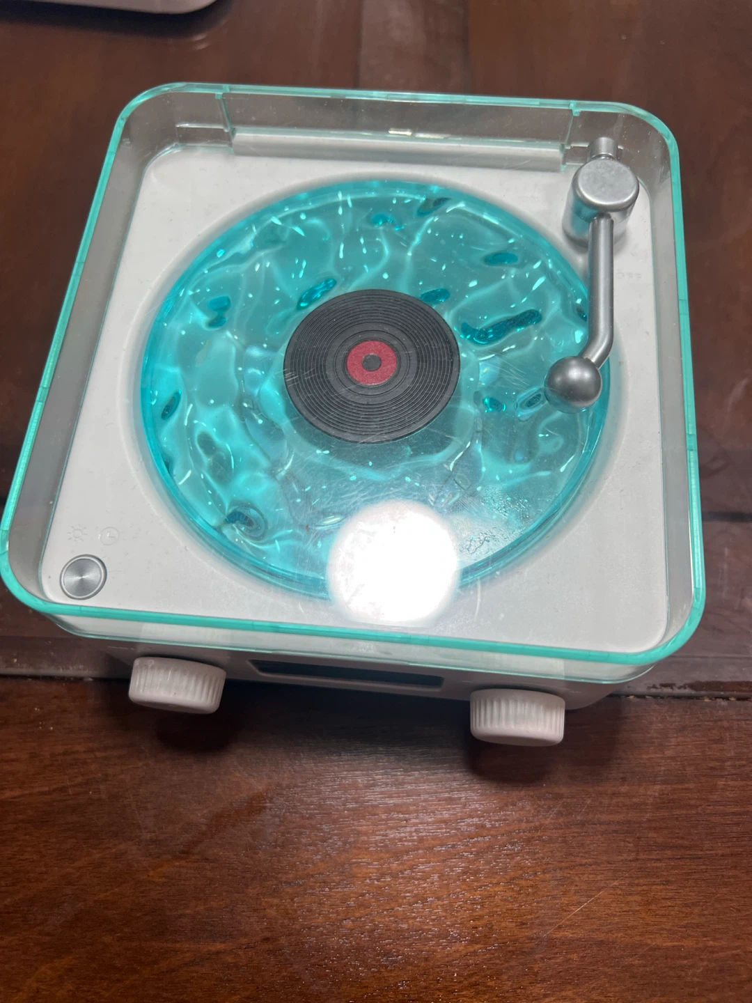 Portable Record Player Style Bluetooth Speaker with Light