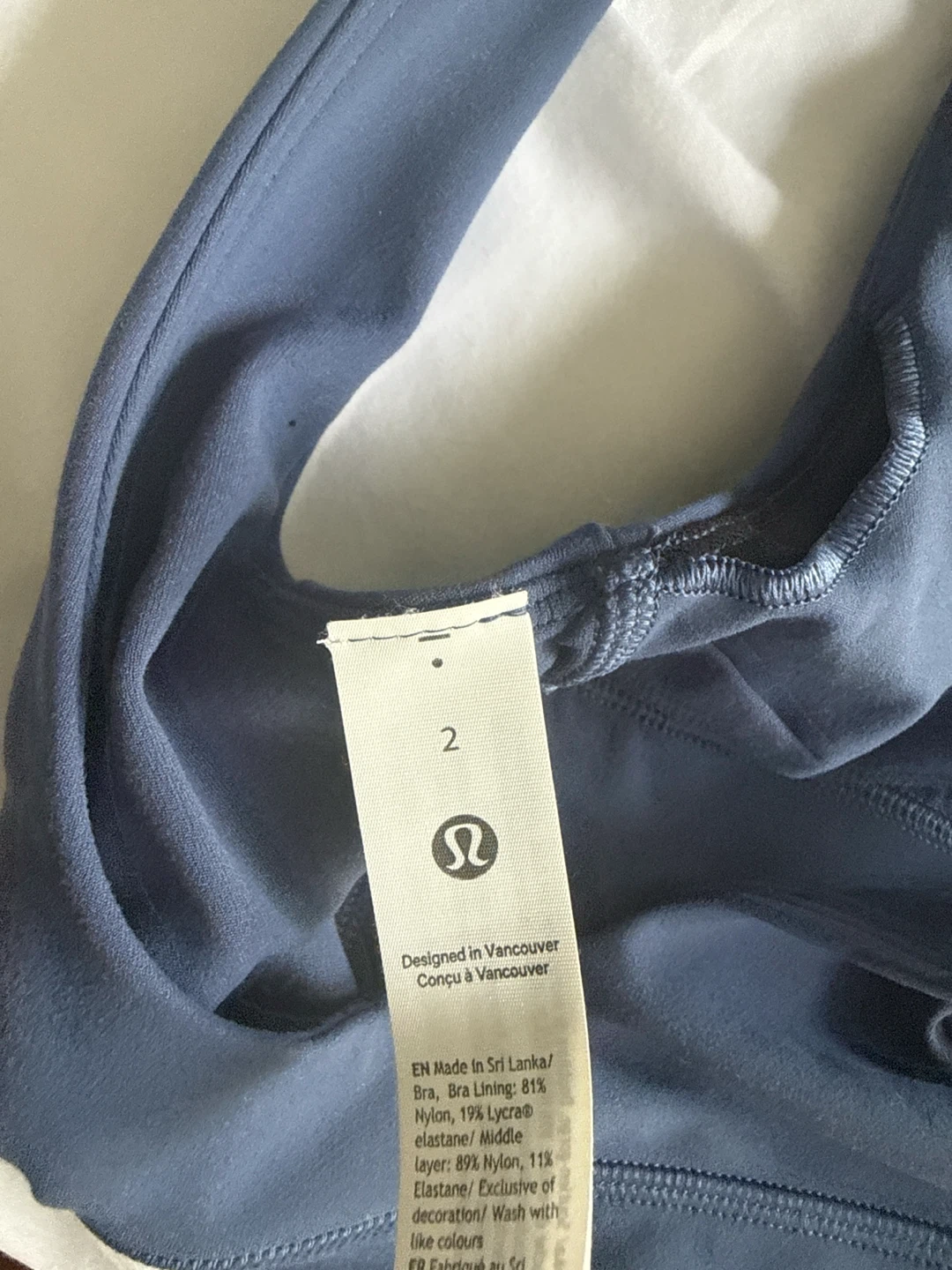Lululemon Sports Bra Blue Size 2 - photo 3