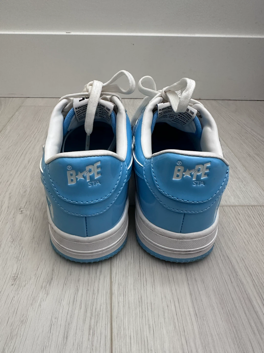 BAPE STA Low Top Sneakers Blue White Size 4 - photo 4