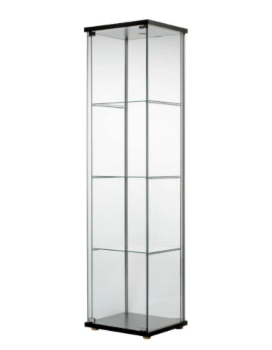 IKEA DETOLF Glass Display Cabinet – Espresso (Discontinued)