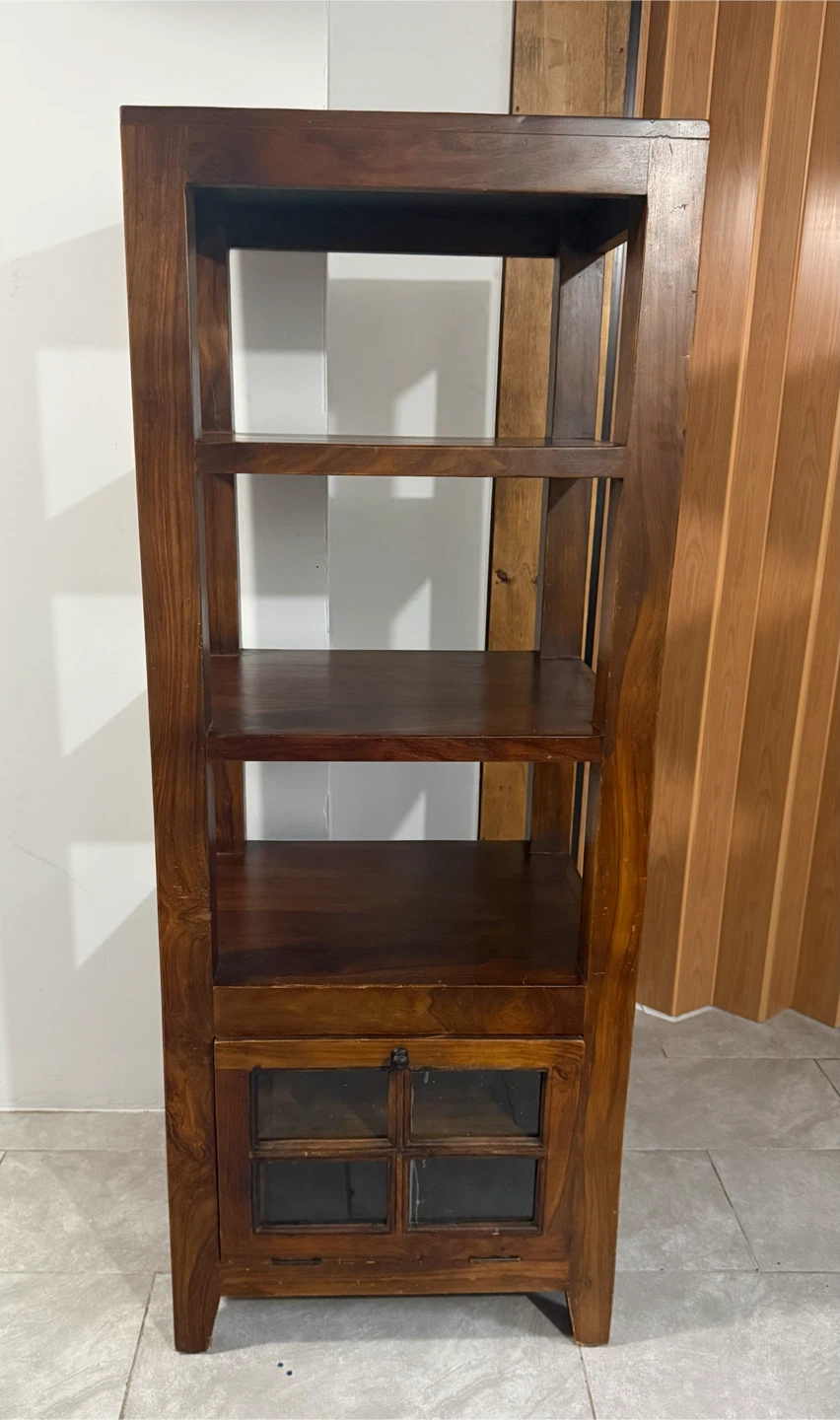 Solid Wood Display Bookcase / Storage Cabinet