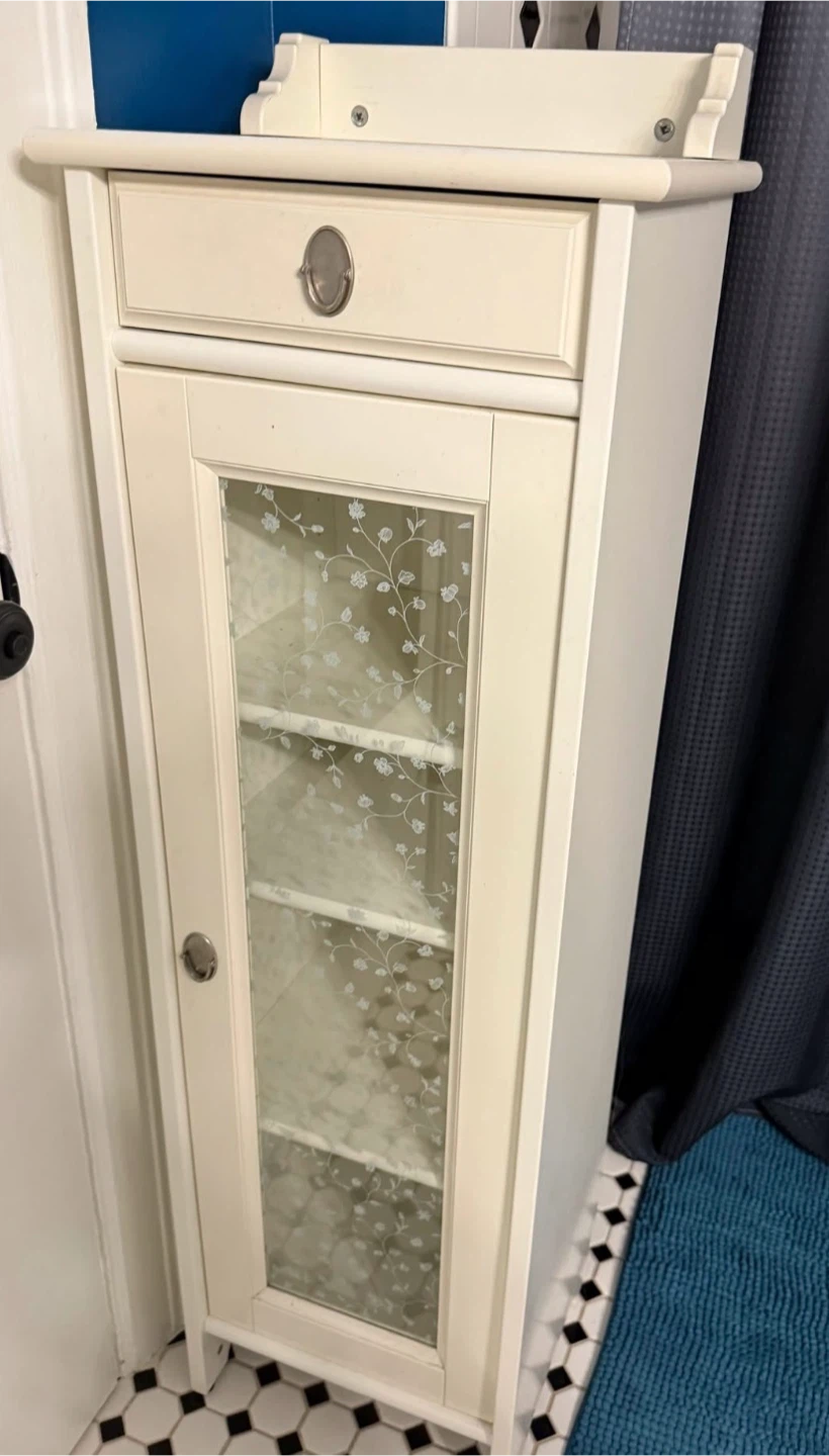 IKEA Flaren Tall Storage Cabinet with Glass Door - photo 2
