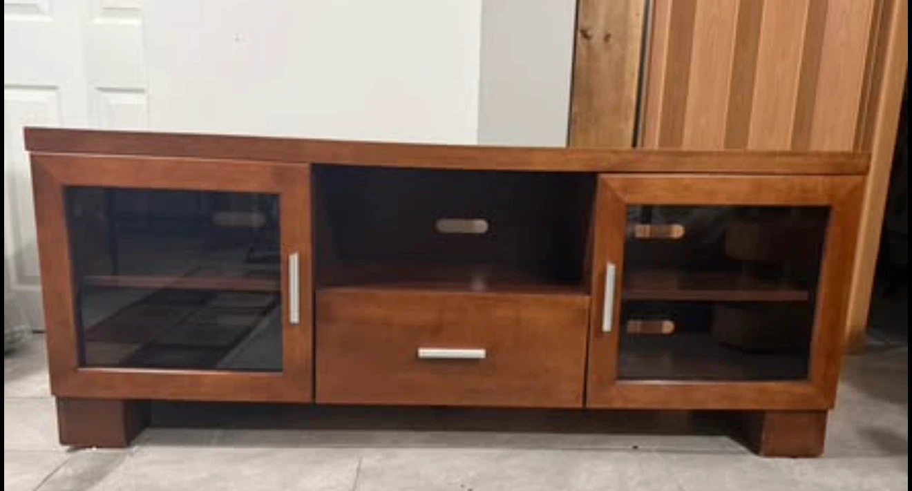 Modern Cherry Wood TV Stand / Media Console – 60”