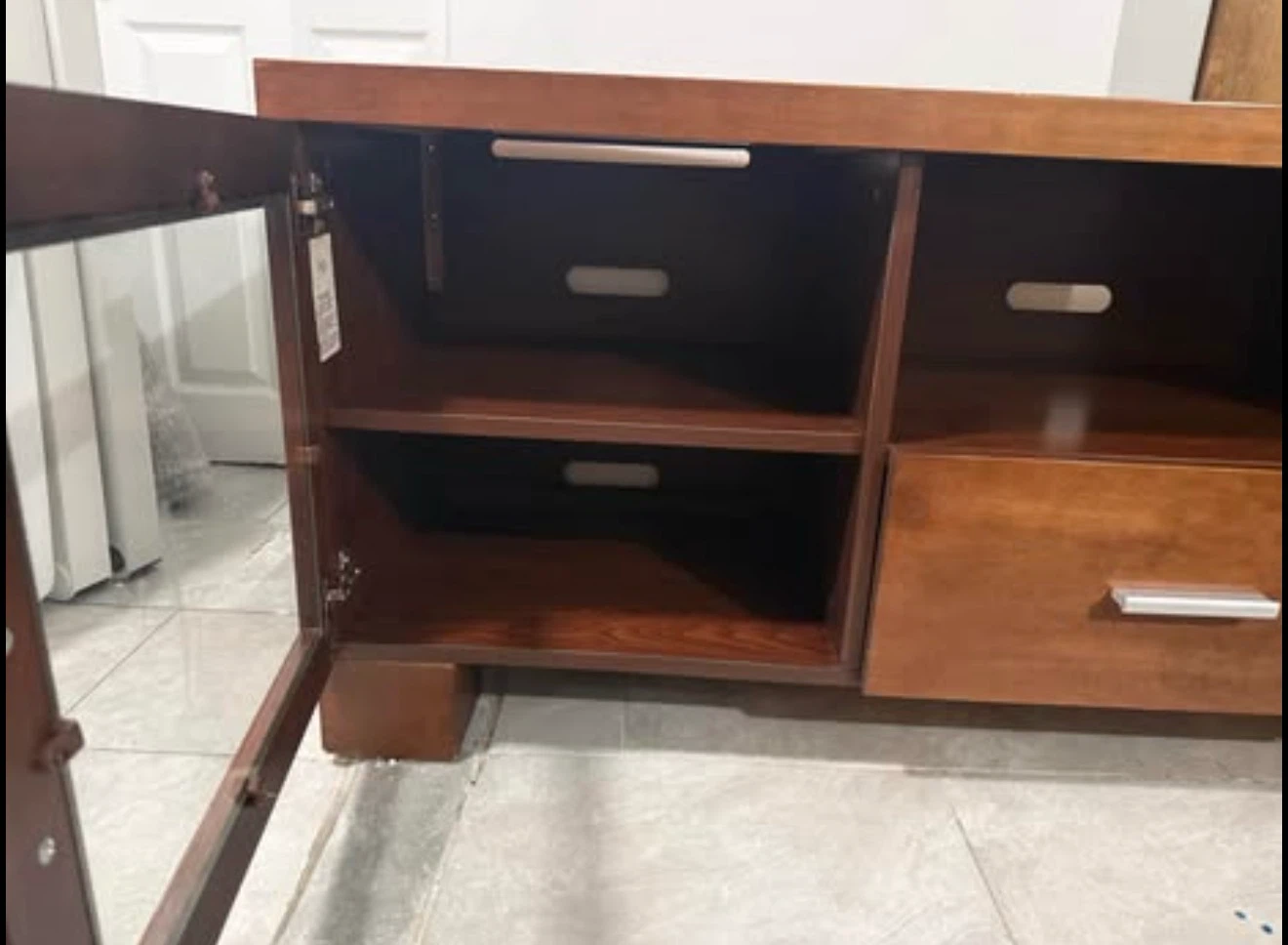 Modern Cherry Wood TV Stand / Media Console – 60” - photo 2