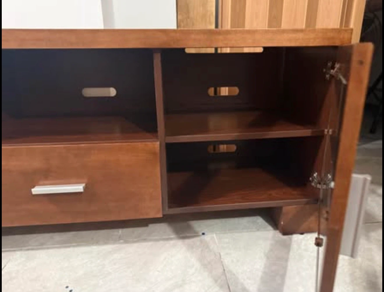 Modern Cherry Wood TV Stand / Media Console – 60” - photo 3