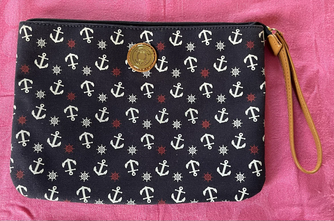 Tommy Hilfiger Anchor Print Wristlet Pouch