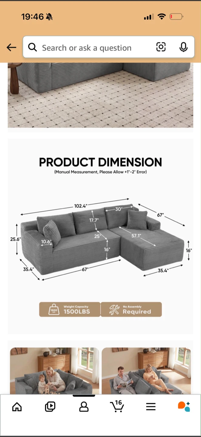 Boneless Couch, 102.4" Sectional couches - photo 5