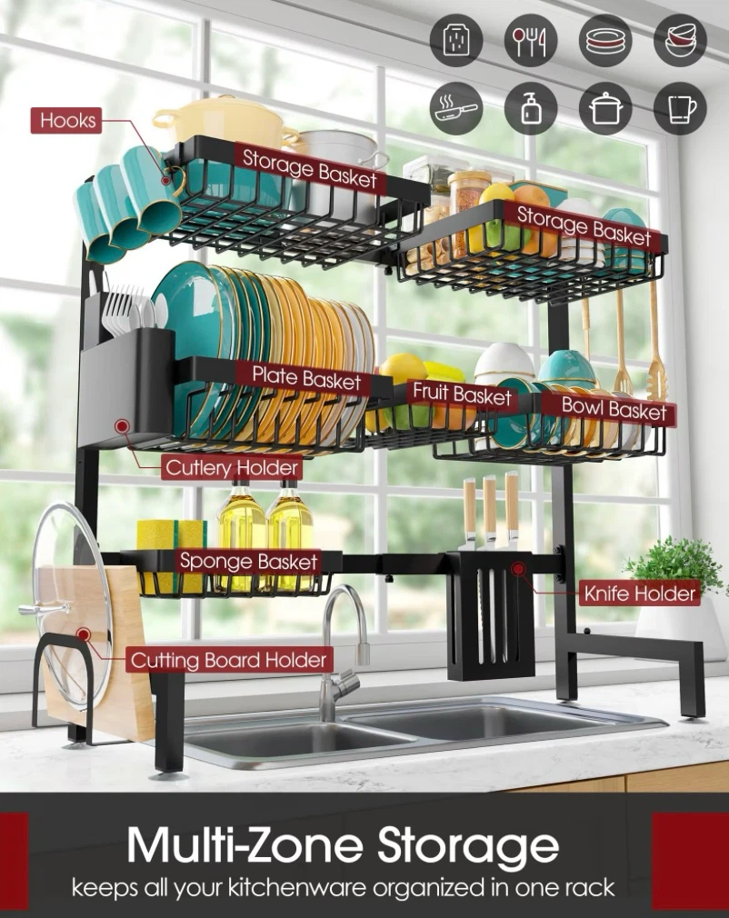 New in Box Over The Sink Dish Drying Rack - photo 2