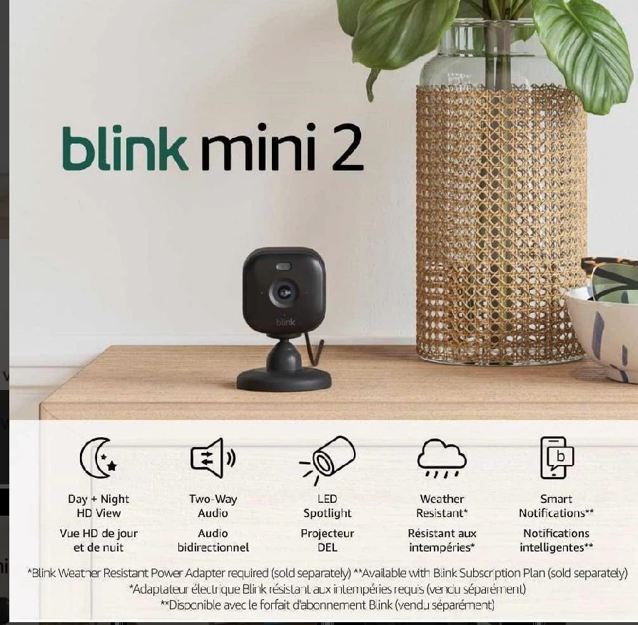 New in Box Blink Mini 2, Black, 2 cameras included