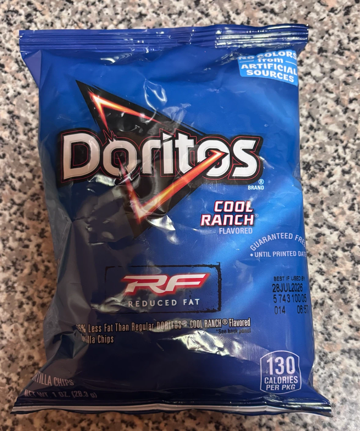 Doritos Cool Ranch Reduced Fat Tortilla Chips 1 oz Bag