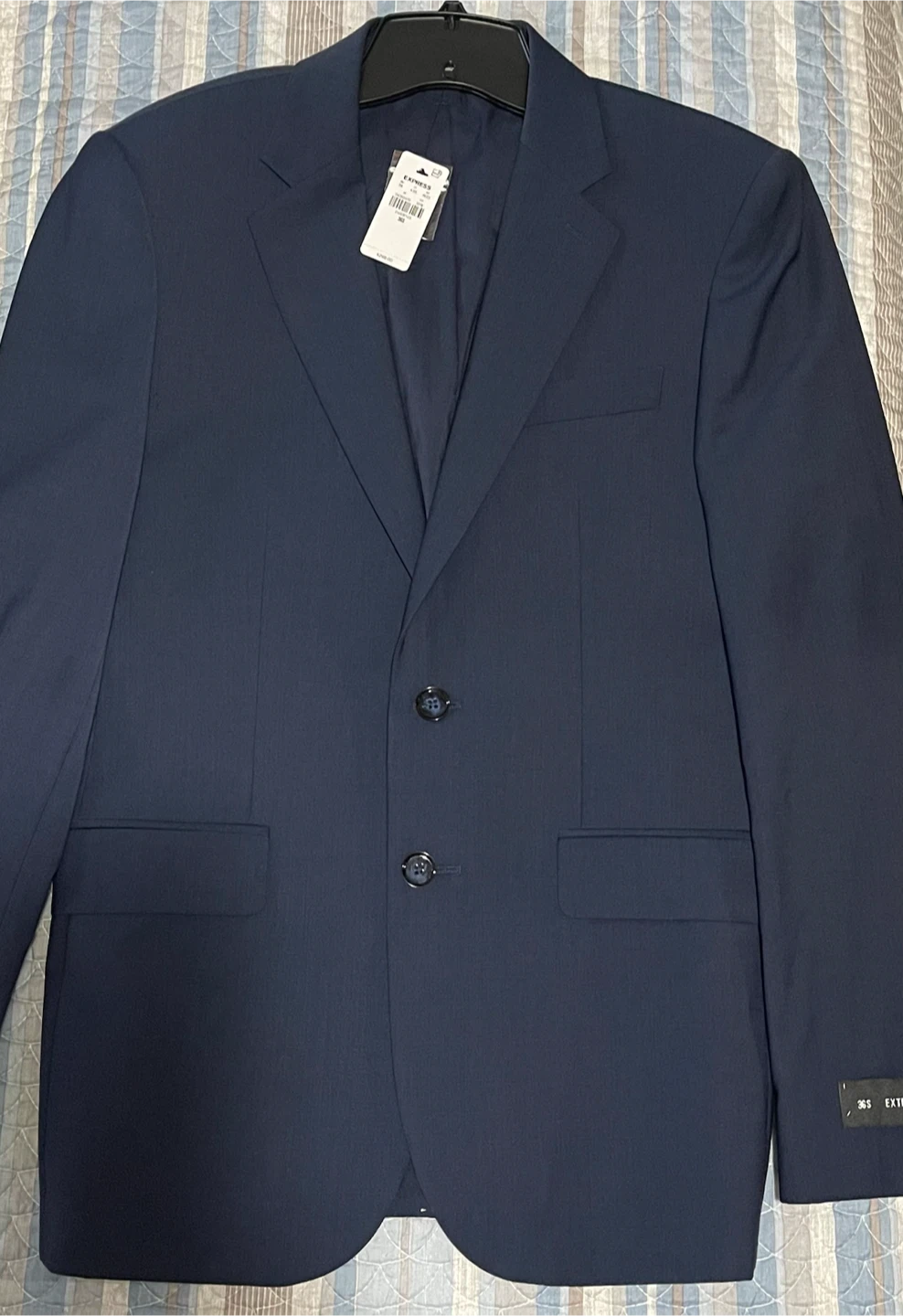 EXPRESS Navy Blue Extra Slim Fit Blazer - Size 36S