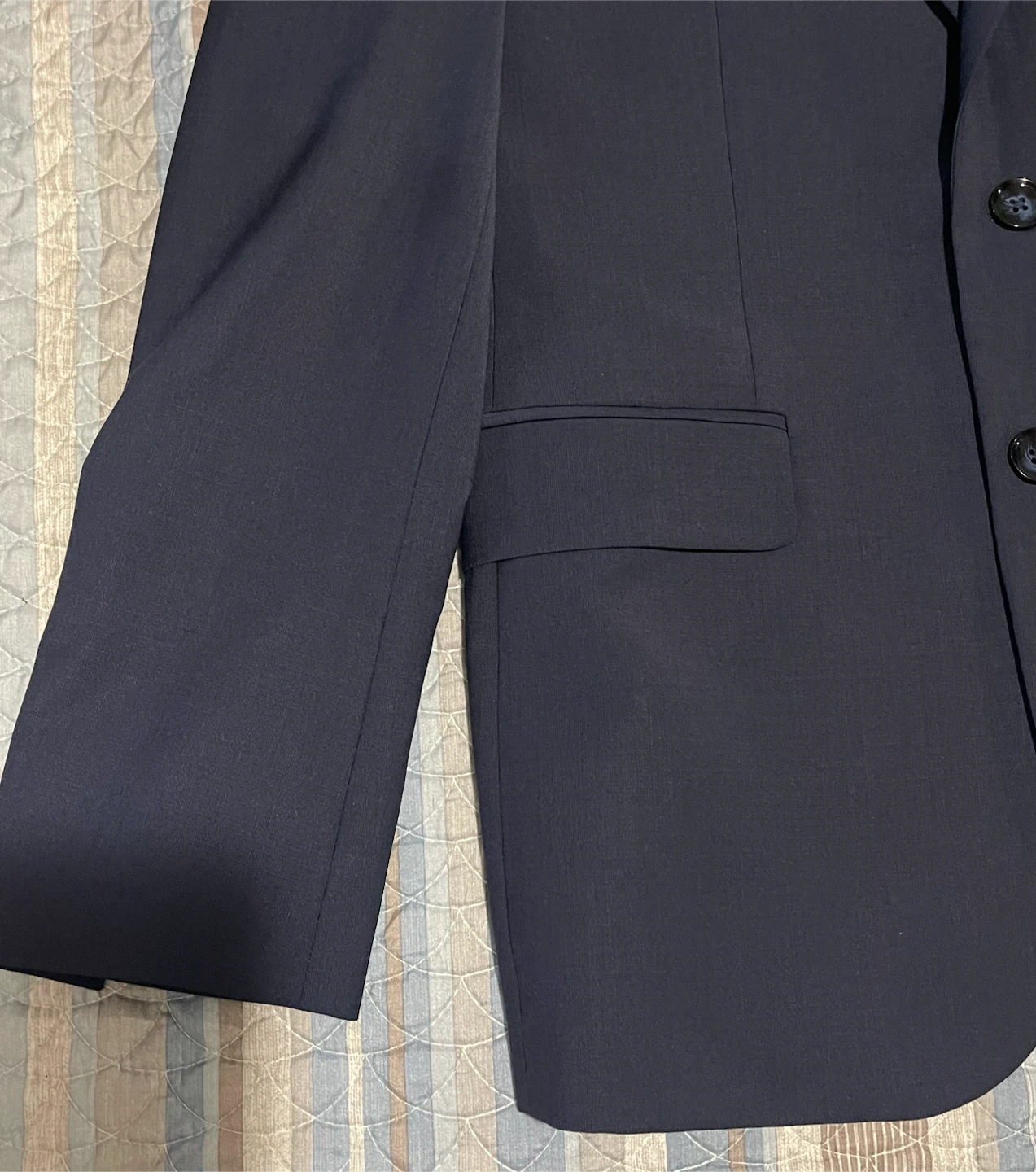 EXPRESS Navy Blue Extra Slim Fit Blazer - Size 36S - photo 2