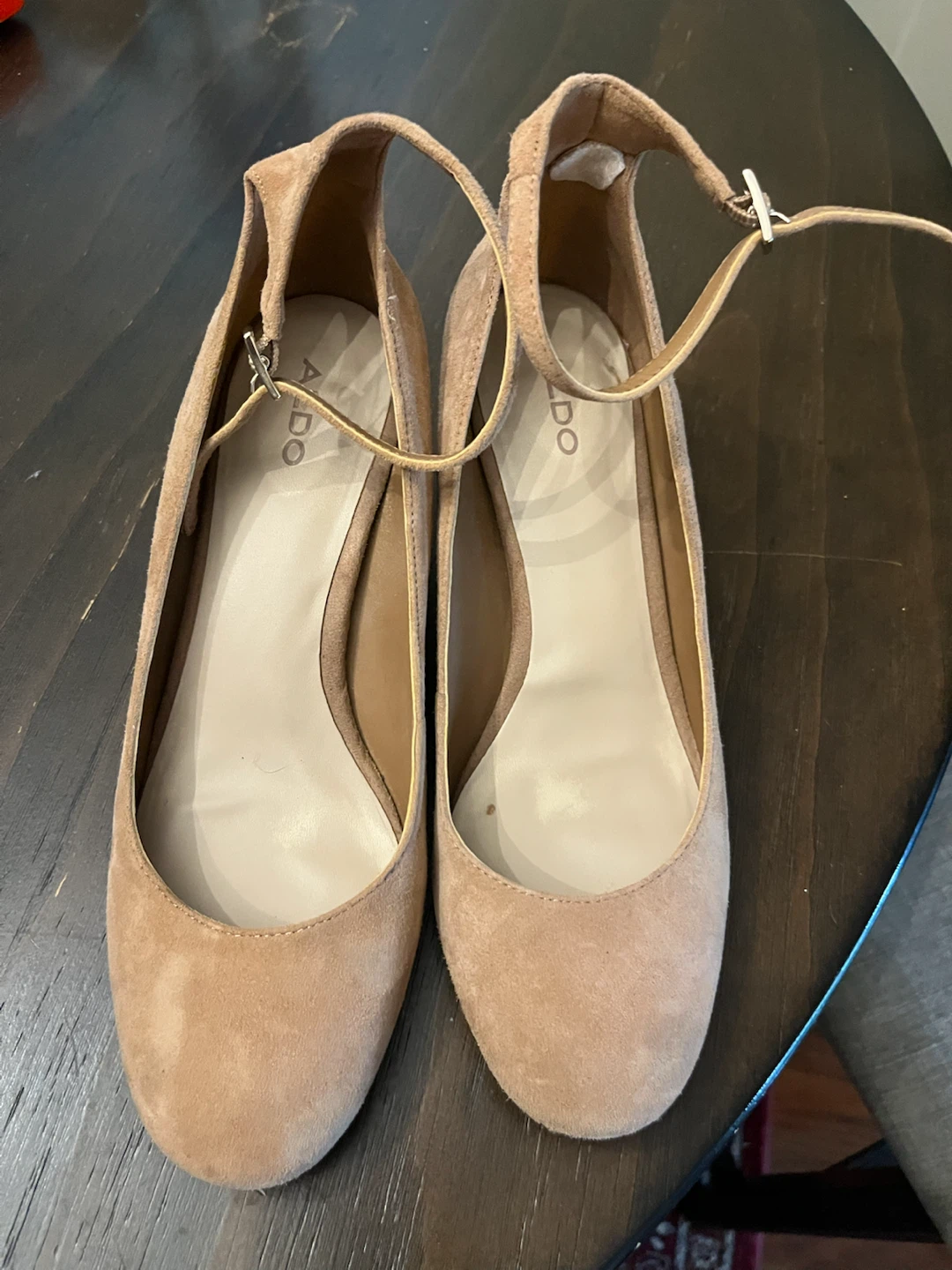 ALDO Tan Suede Heels Sz 38.5 (8) - photo 3
